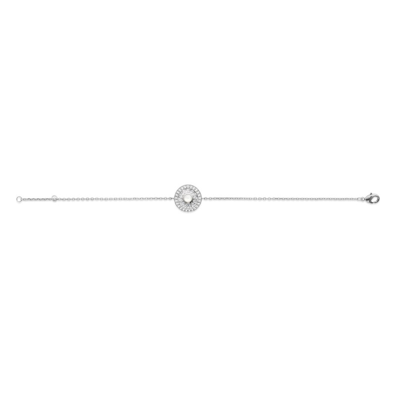 Bracelet Femme - Argent 925 - Pierre de lune - Longueur : 18 cm