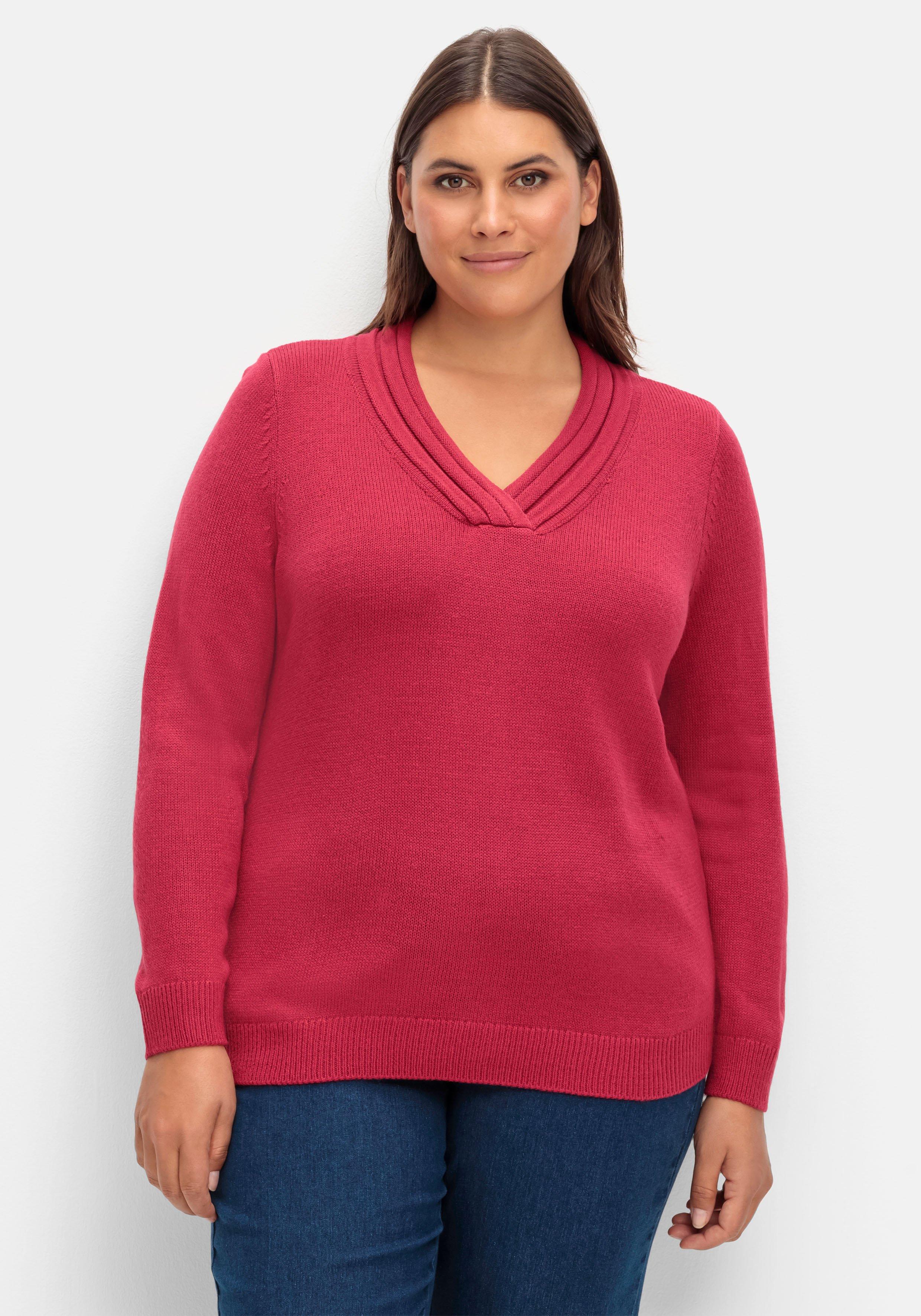 Pullover mit raffiniertem V-Ausschnitt