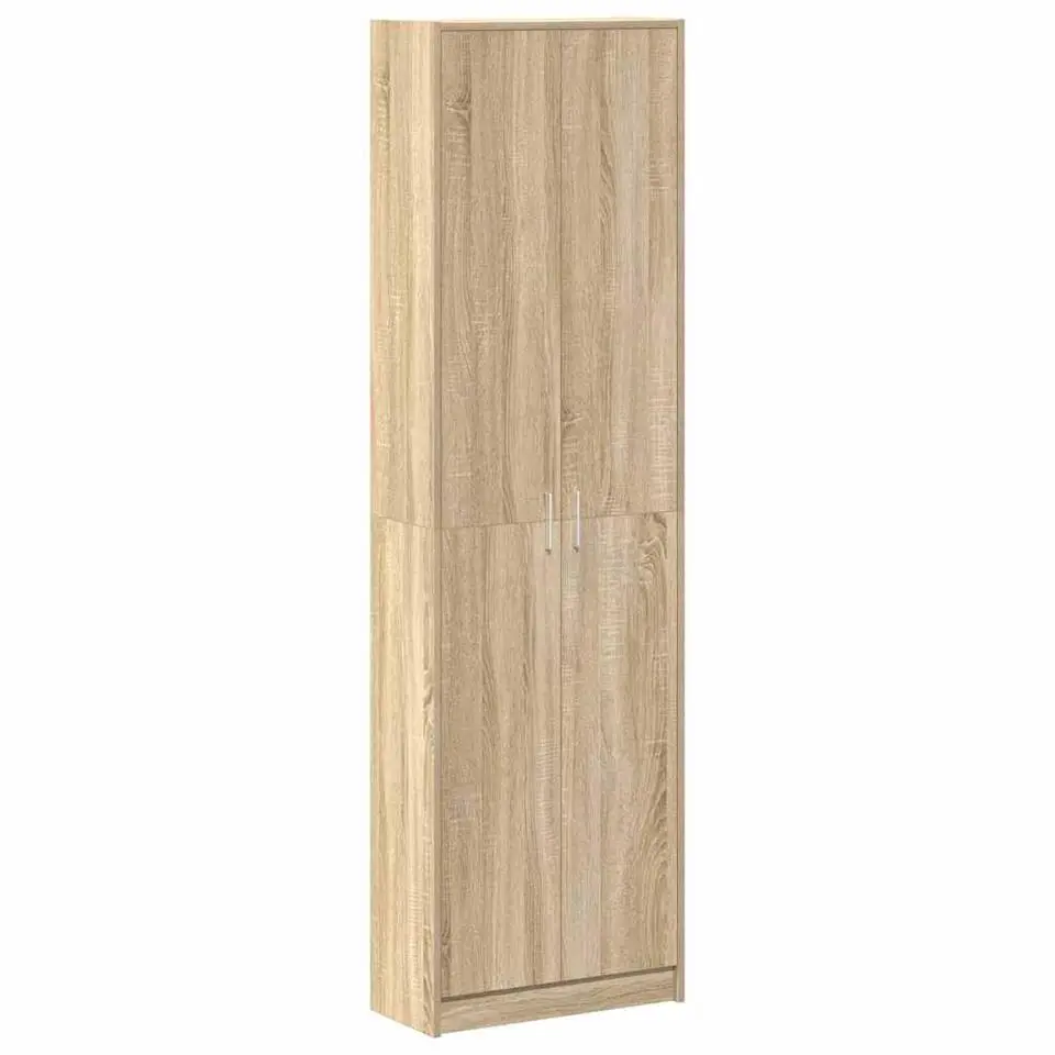 vidaXL - 2-deurs Kledingkast met planken - Hout - Sonoma eiken - 55x25x189 cm