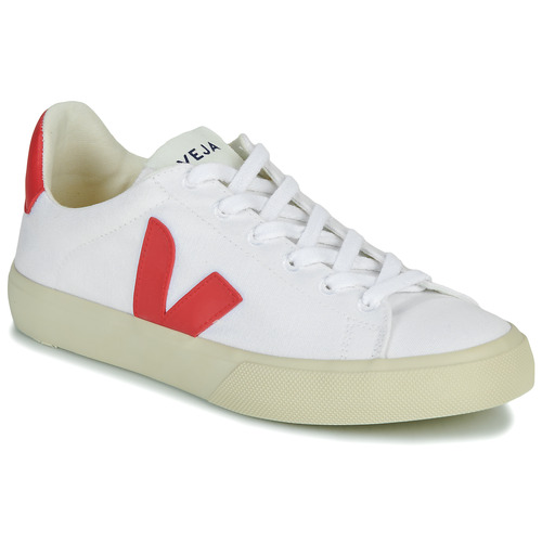 Veja - CAMPO CANVAS - Blanc / Rouge