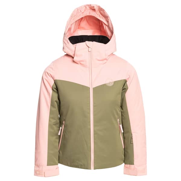 Veste de ski ROXY FREE JET BLOCK GIRL JK DEEP LICHEN GREEN