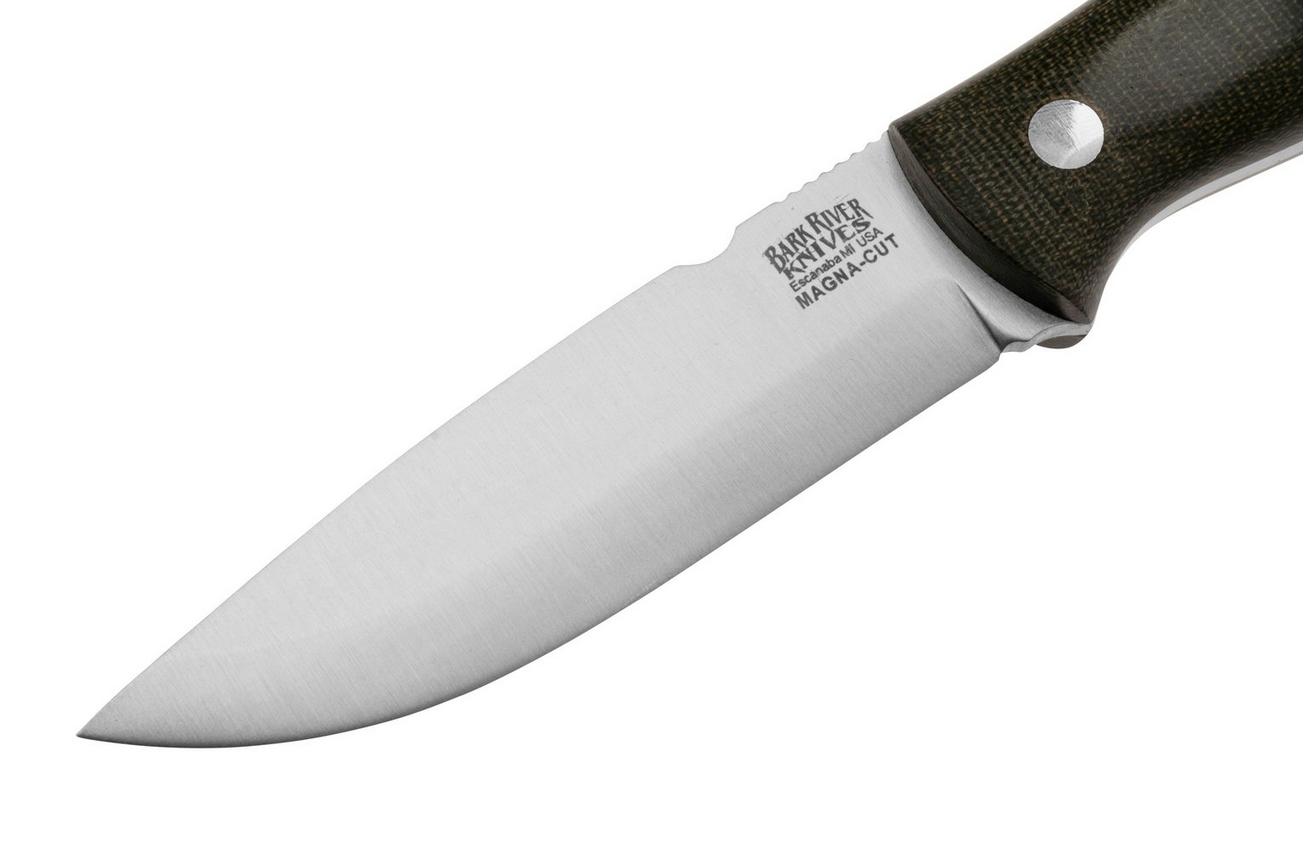Bark River Euro Bushcrafter 06-186-GCM MagnaCut, Green Canvas Micarta bushcraftmes