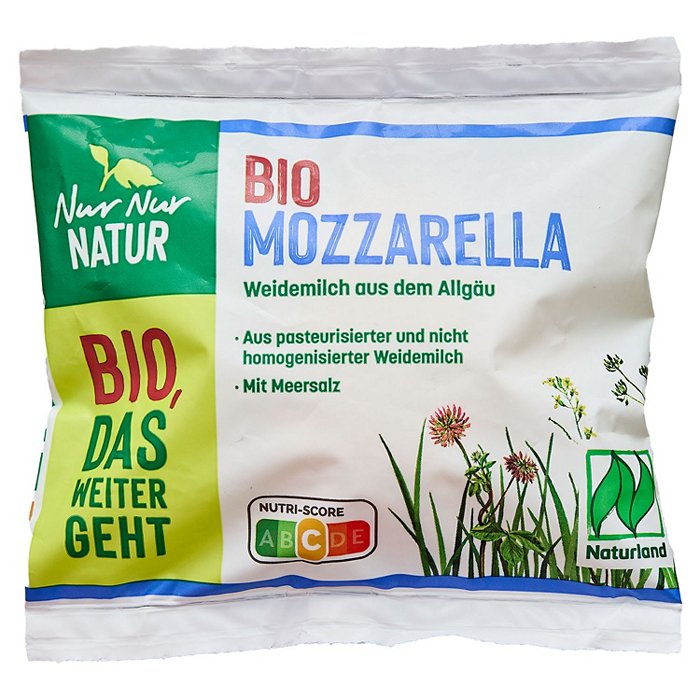 NUR NUR NATUR Bio-Weidemilch Mozzarella 125 g