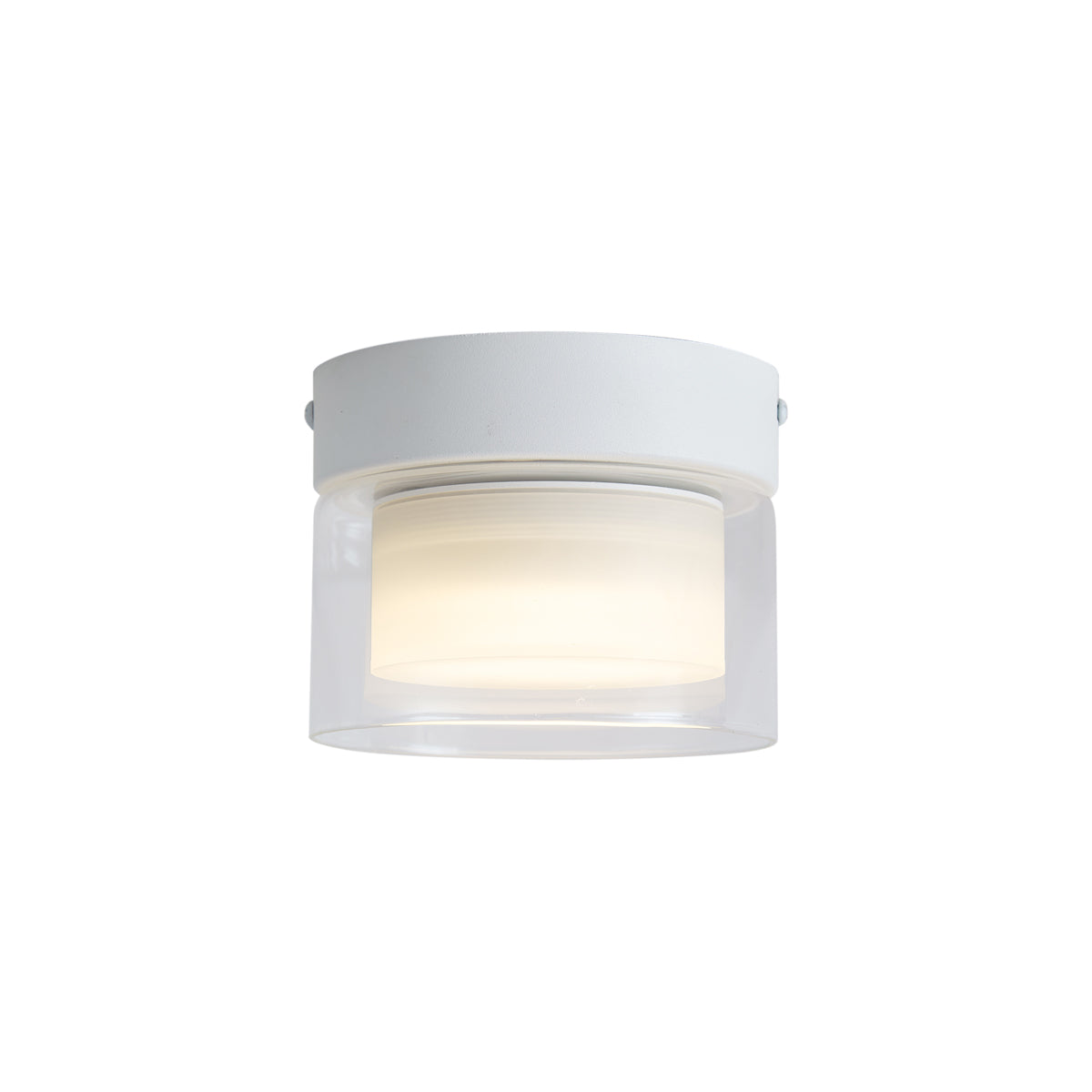 QAZQA Moderne plafondlamp wit met helder glas  - Puck