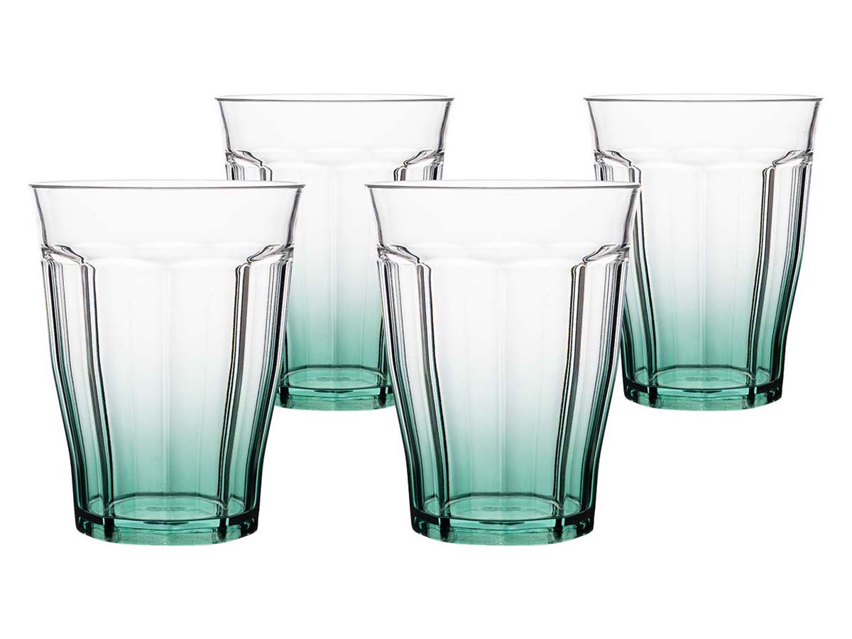 Gimex Colour Line Green 400 ml waterglas - Set van 4