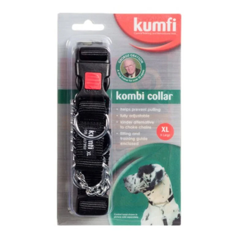 Coleira anti-puxão Kumfi Kombi em nylon para cães