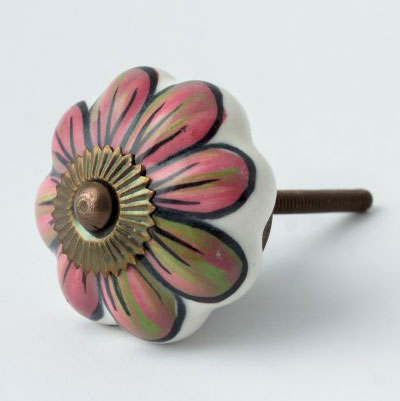 Türknauf 'Blume', pink, Ø 4,5 cm günstig bestellen