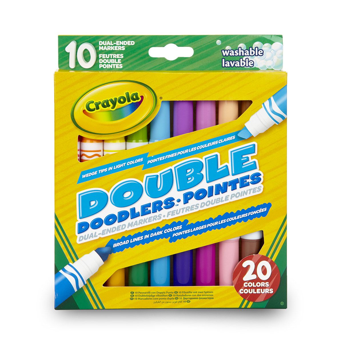 10 feutres double pointes
