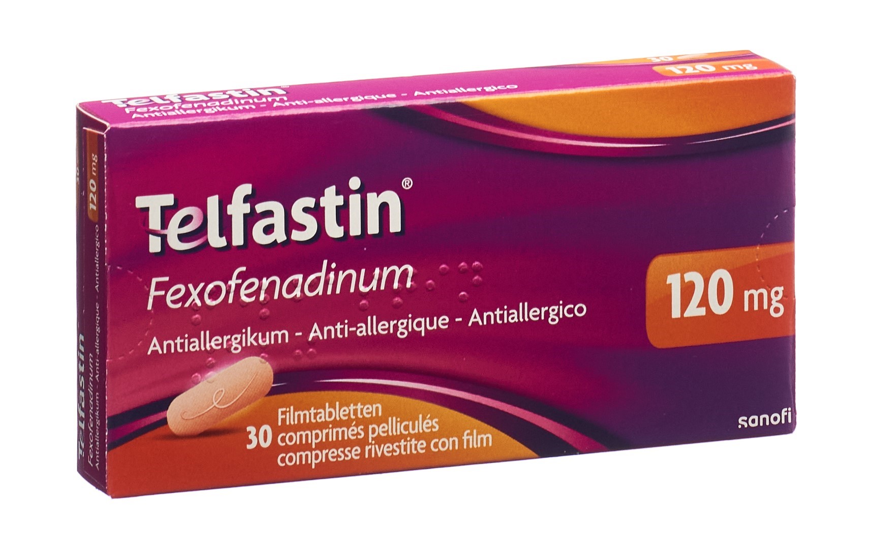 TELFASTIN Filmtabl 120 mg Blist 30 Stk<br>30 Stück, Blister, Filmtablette