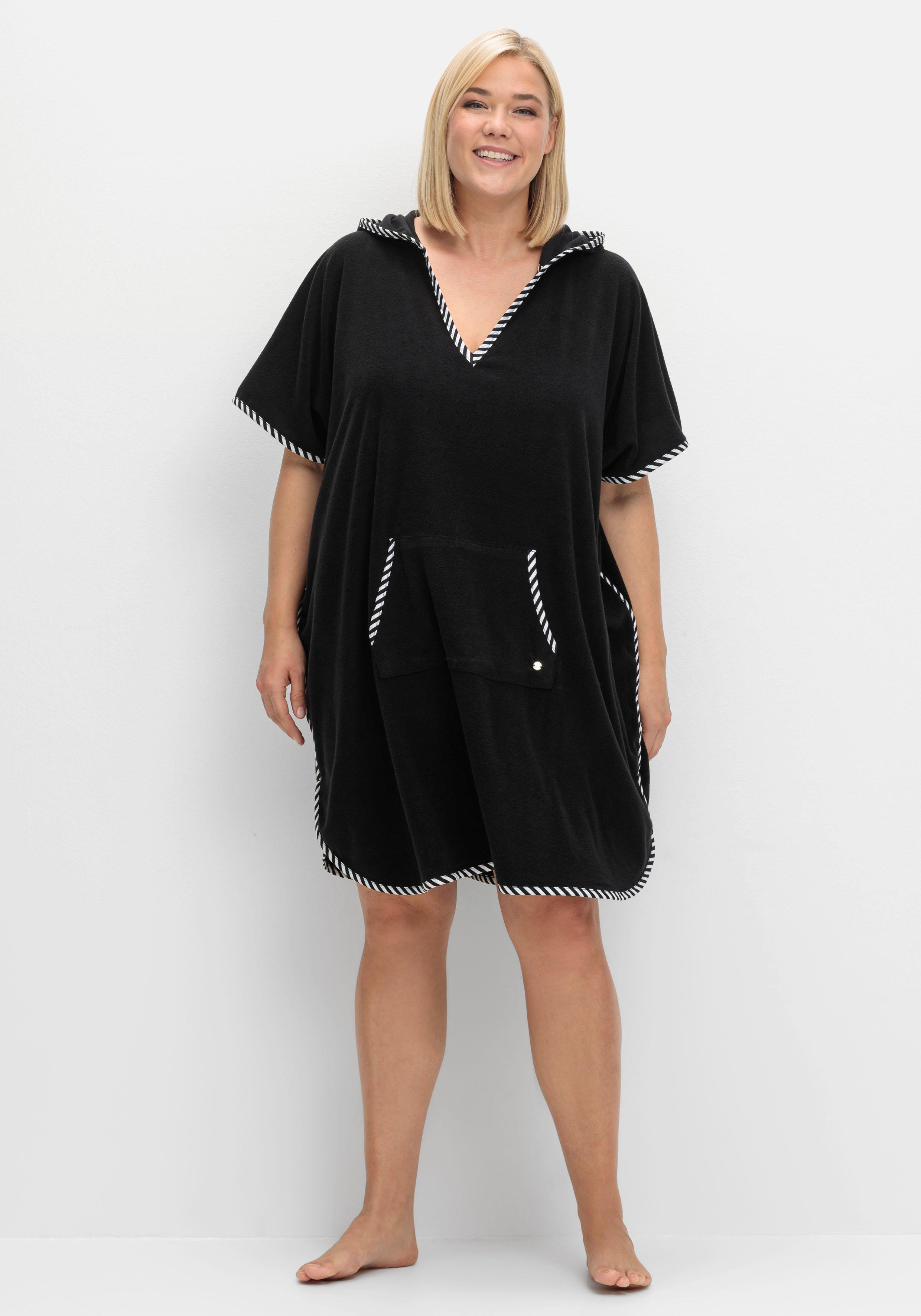Bade-Poncho mit Kapuze, aus Frottee