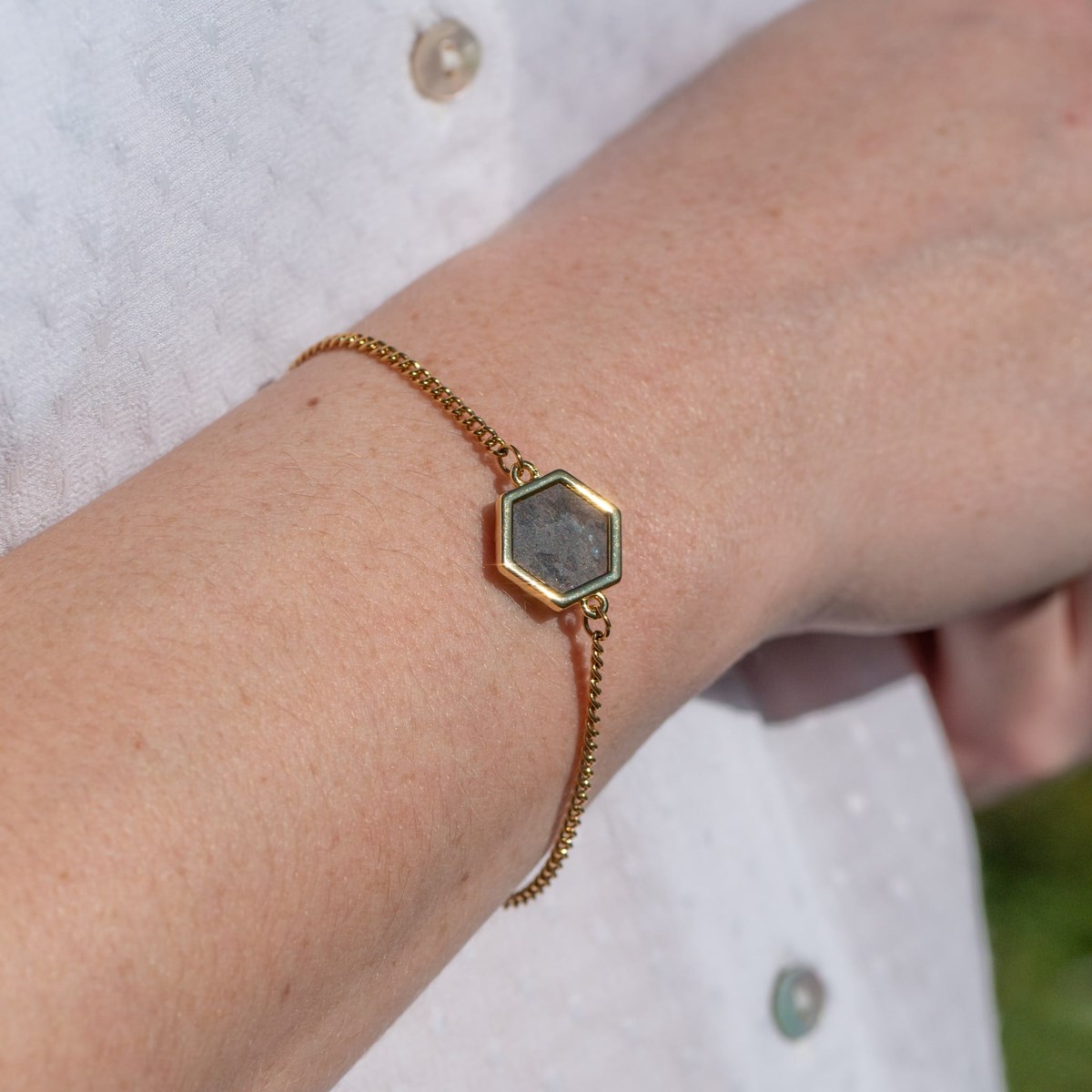 Bracelet Hexalia en pierres Labradorite