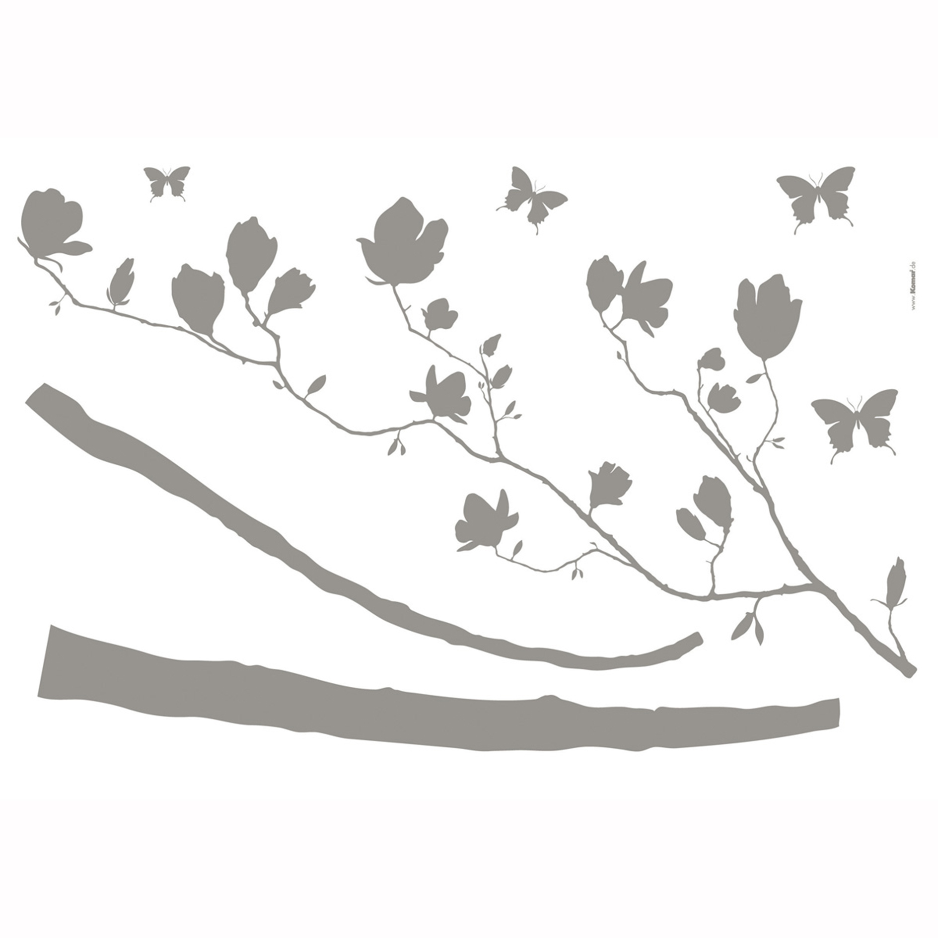 Wandtattoo ARABESQUE - grau - 100x70 cm