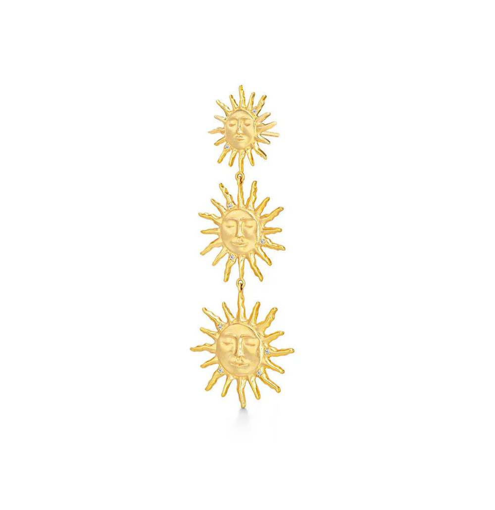 Polar Jewelry  The Three Suns ørering - Forgyldt