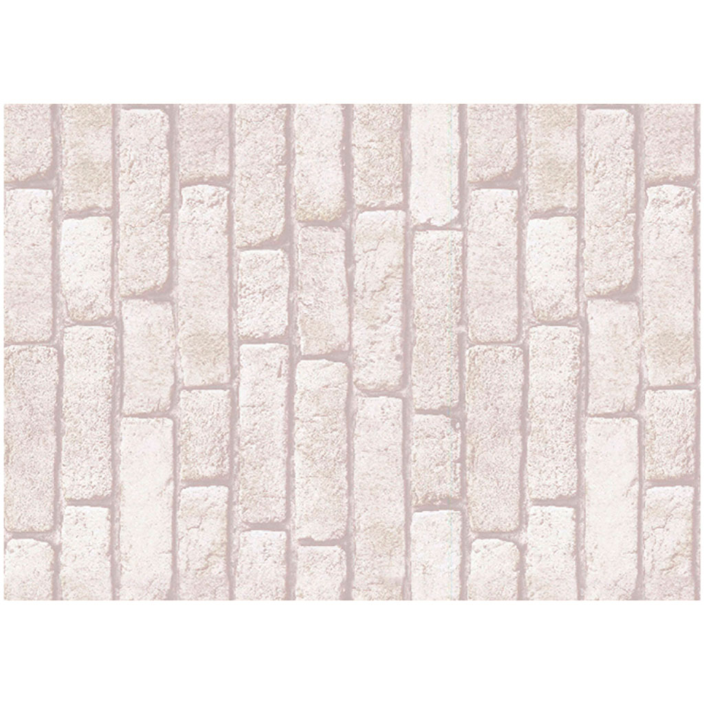 Adhésif décoratif aspect brique blanc 5x48cm
