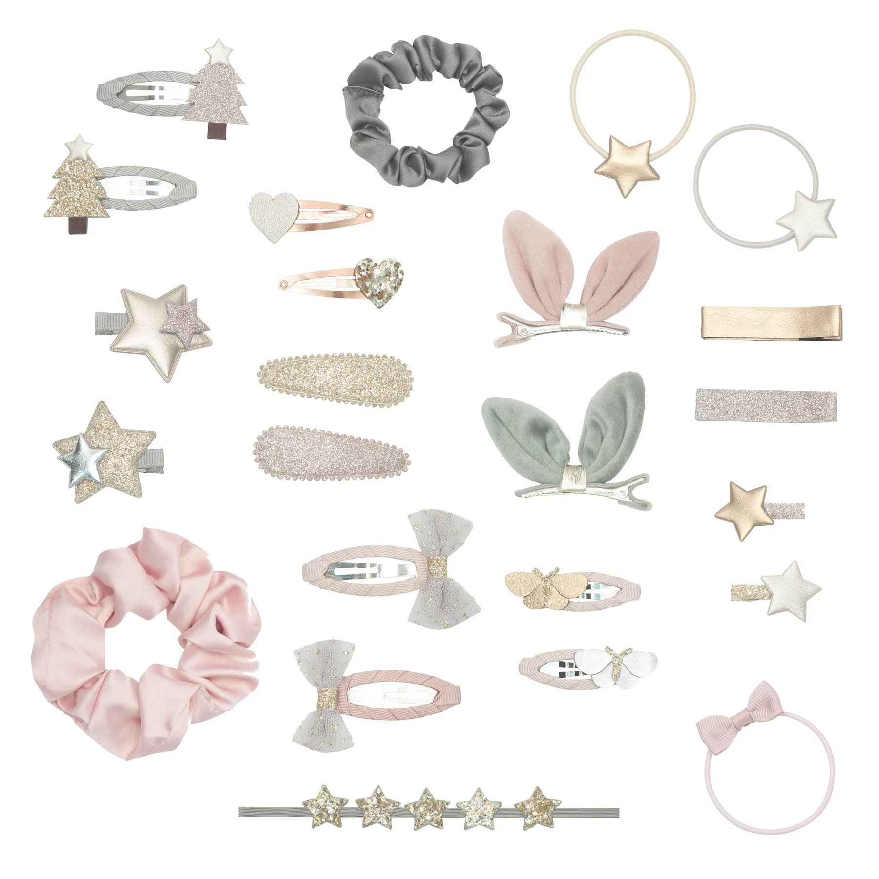 Adventskalender MAGIC mit Haarschmuck in grau