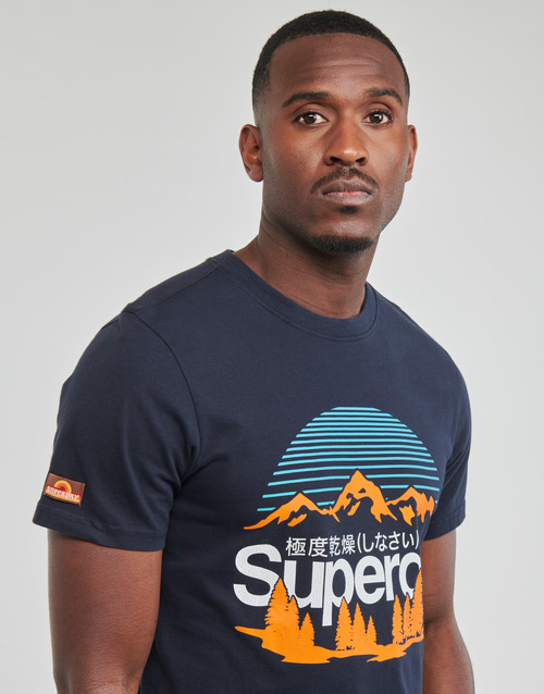 Superdry - GREAT OUTDOORS NR GRAPHIC TEE - Marine