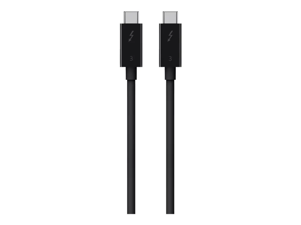 Belkin Thunderbolt 3 - Thunderbolt kabel - 24 pin USB-C (han) til 24 pin USB-C (han) - USB 3.1 Gen 2 / Thunderbolt 3 / DisplayPort 1.2 - 80 cm - sort - for P/N: F4U109tt