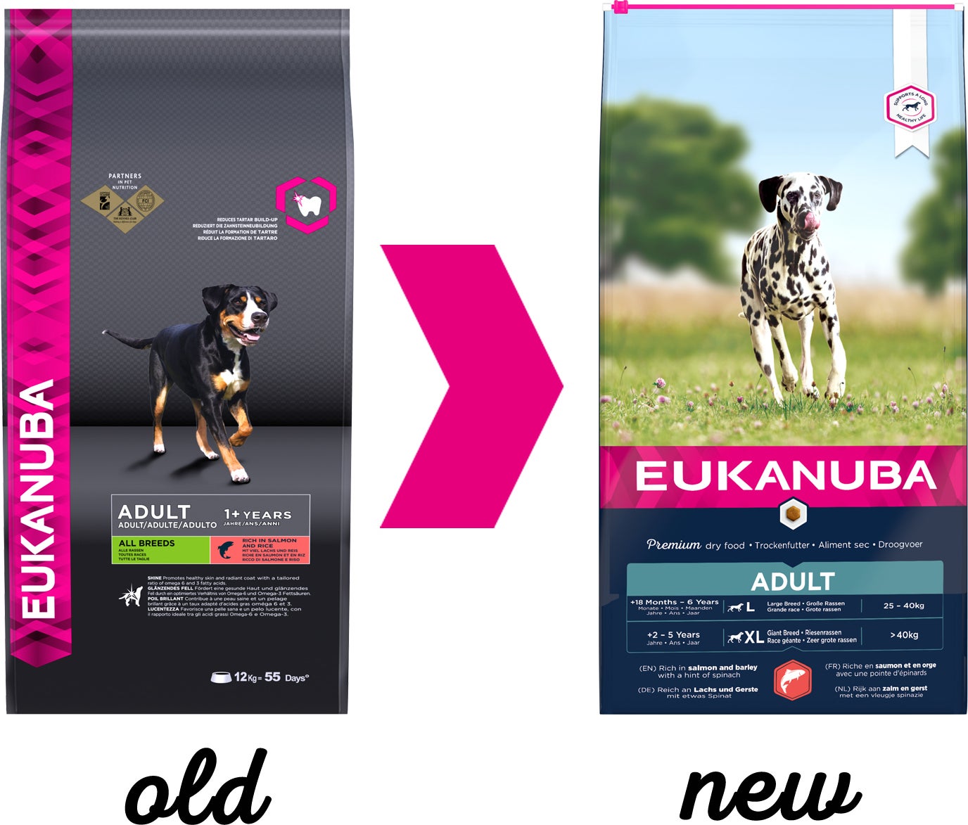 Eukanuba hondenvoer adult (extra) groot zalm en gerst 12 kg