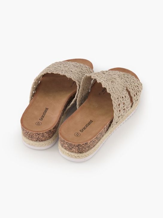 Graceland Pantolette Taupe