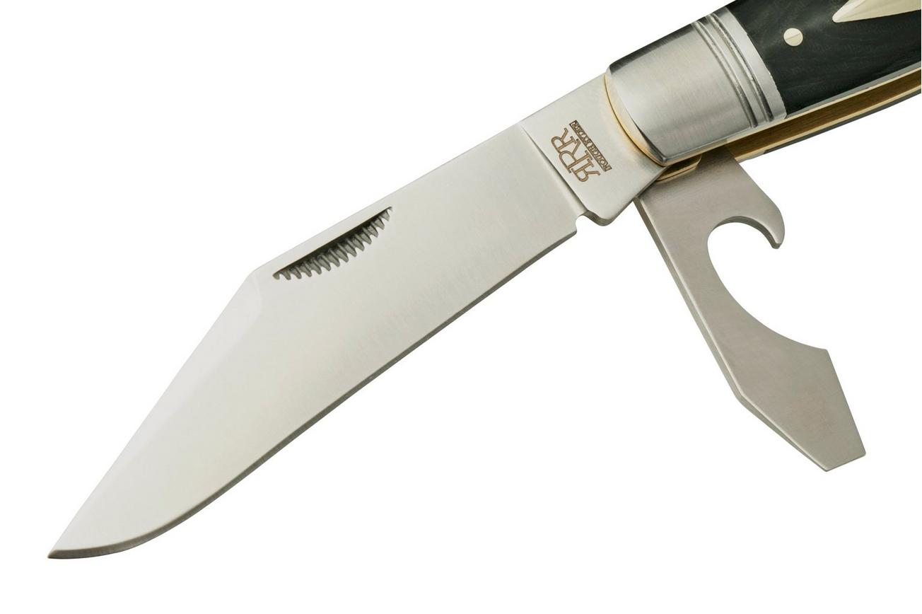 Rough Ryder Reserve Common Stock D2 Black Micarta, RRR008 slipjoint zakmes