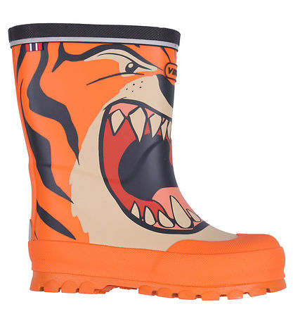 Viking GummiStøvler - Jolly - Orange/Multi m. Tiger