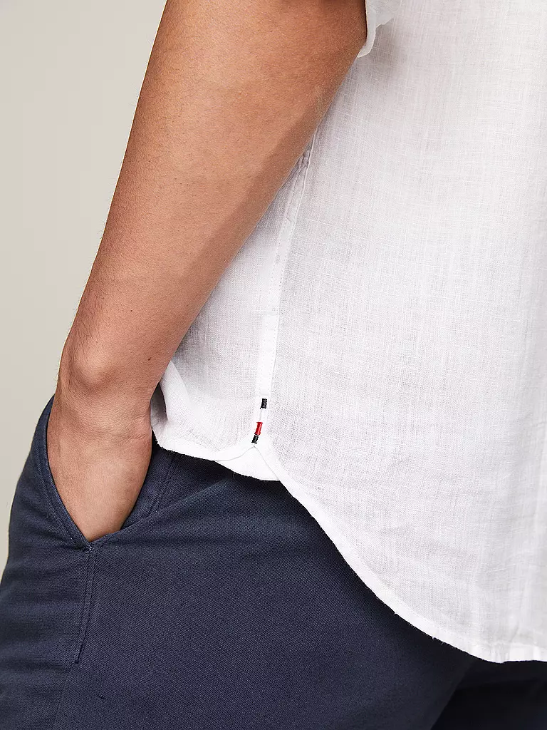 TOMMY HILFIGER Leinenhemd weiss