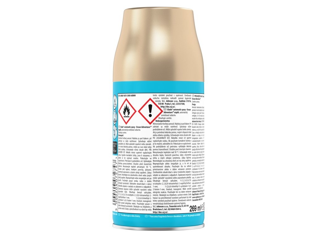 AMBIENTADOR GLADE AUTOMATIC SPRY RECARGA OCEAN 269ML