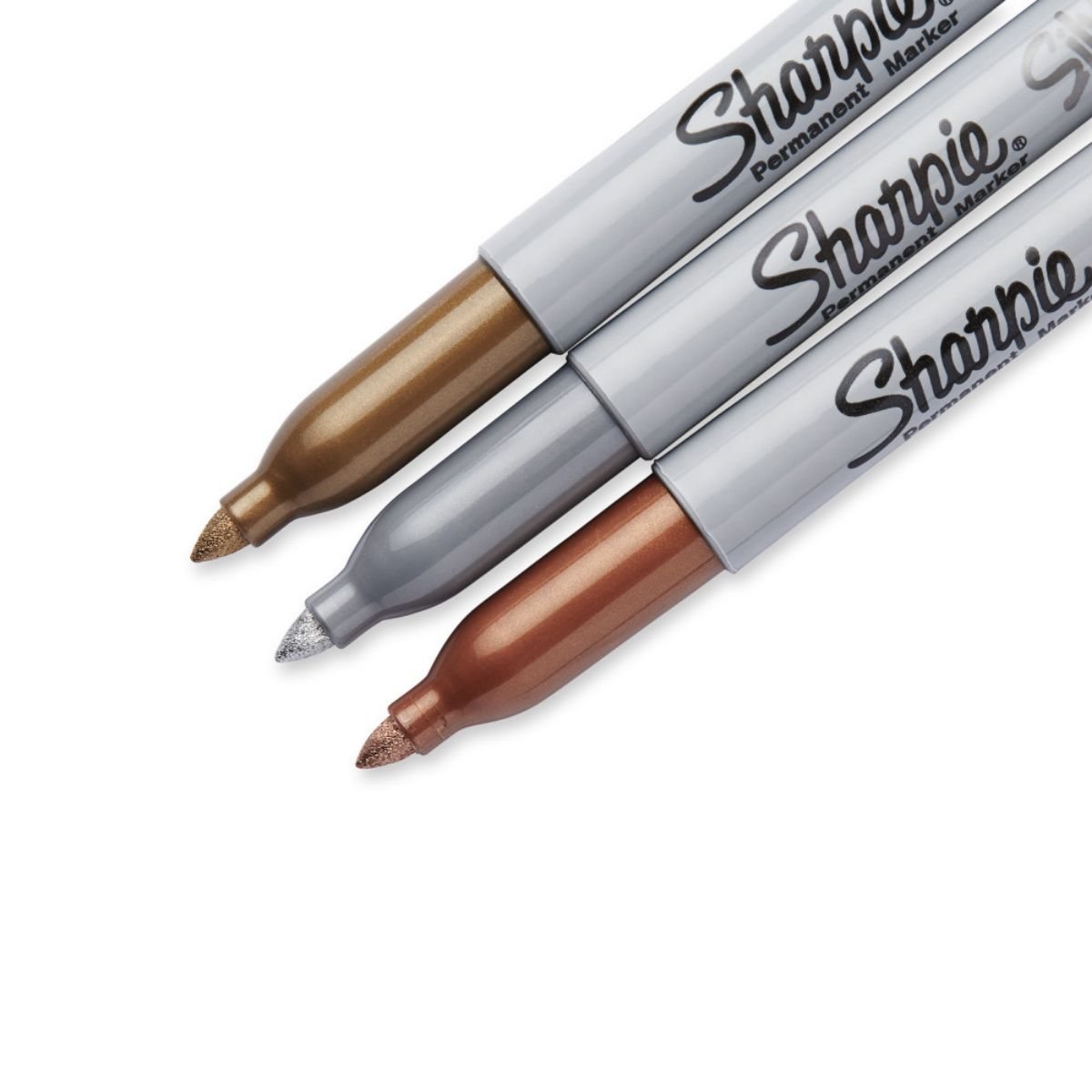 Sharpie Metallic Gold, Silver and Bronze Fine Permanent Marker Set of 3