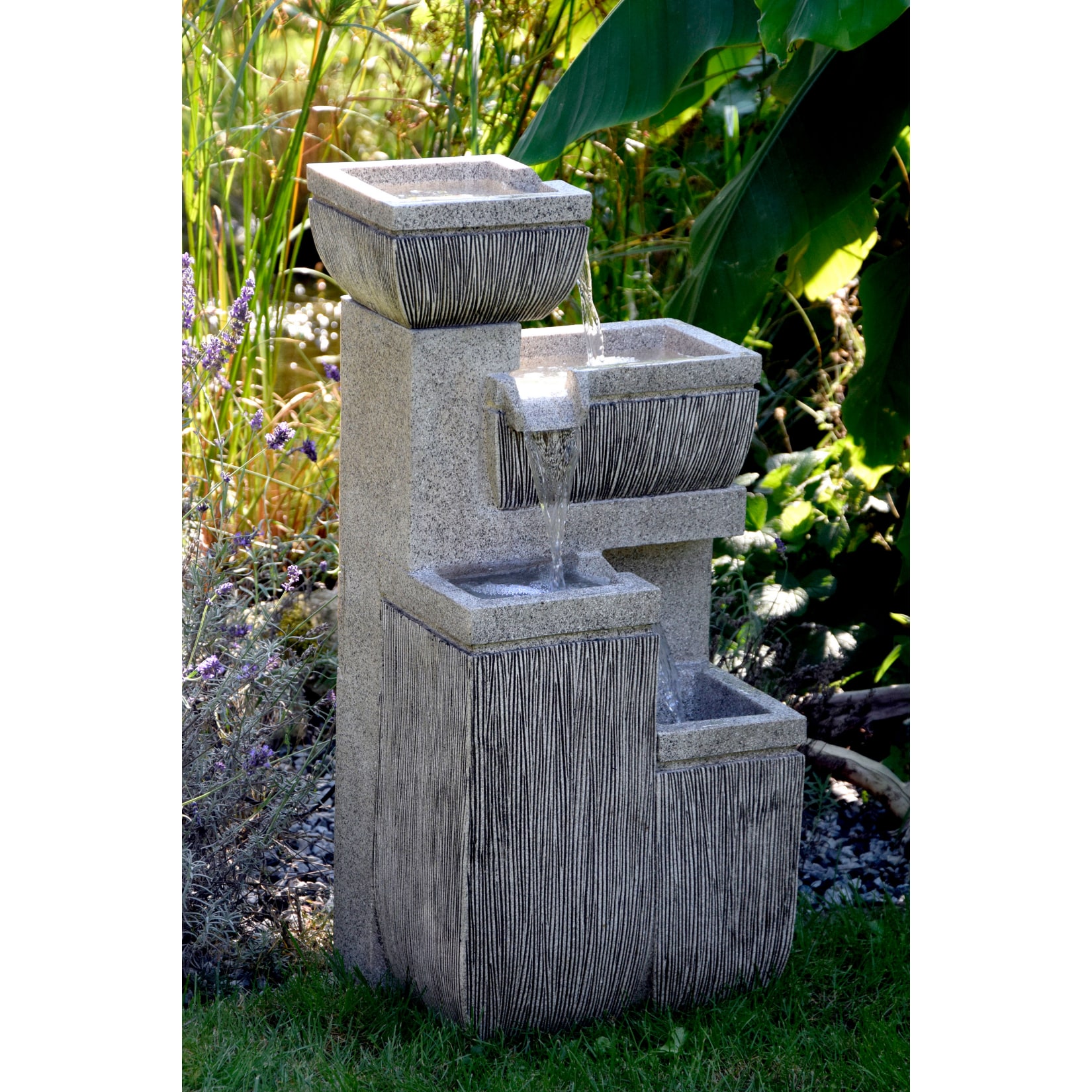 Dobar 96130e Design-Gartenbrunnen mit 4 Stufen