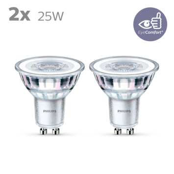 Philips LED spot GU10 25W 2 stuks niet dimbaar