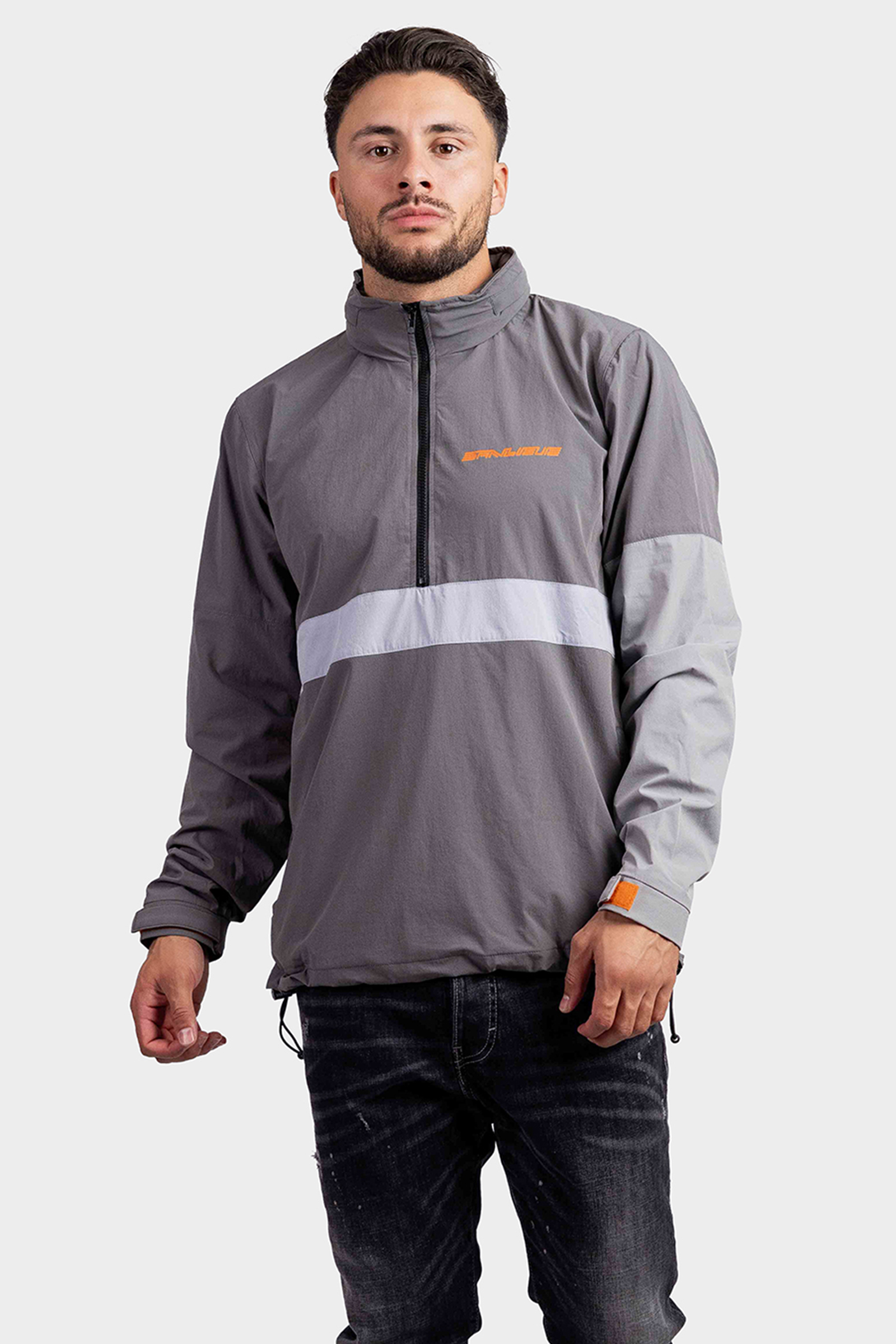 Banlieue Nylon Windbreaker Grijs