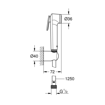 Grohe doucheset Quickfix Vitalio Trigger Spray 1 stand chroom