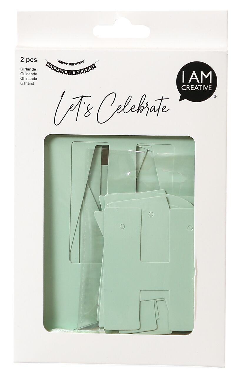 BIRTHDAY Girlande mint L230 cm 2 Stk. - Mint