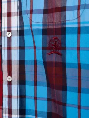 Camisa xadrez clássica bi-gênero Crest Half And Half Fit