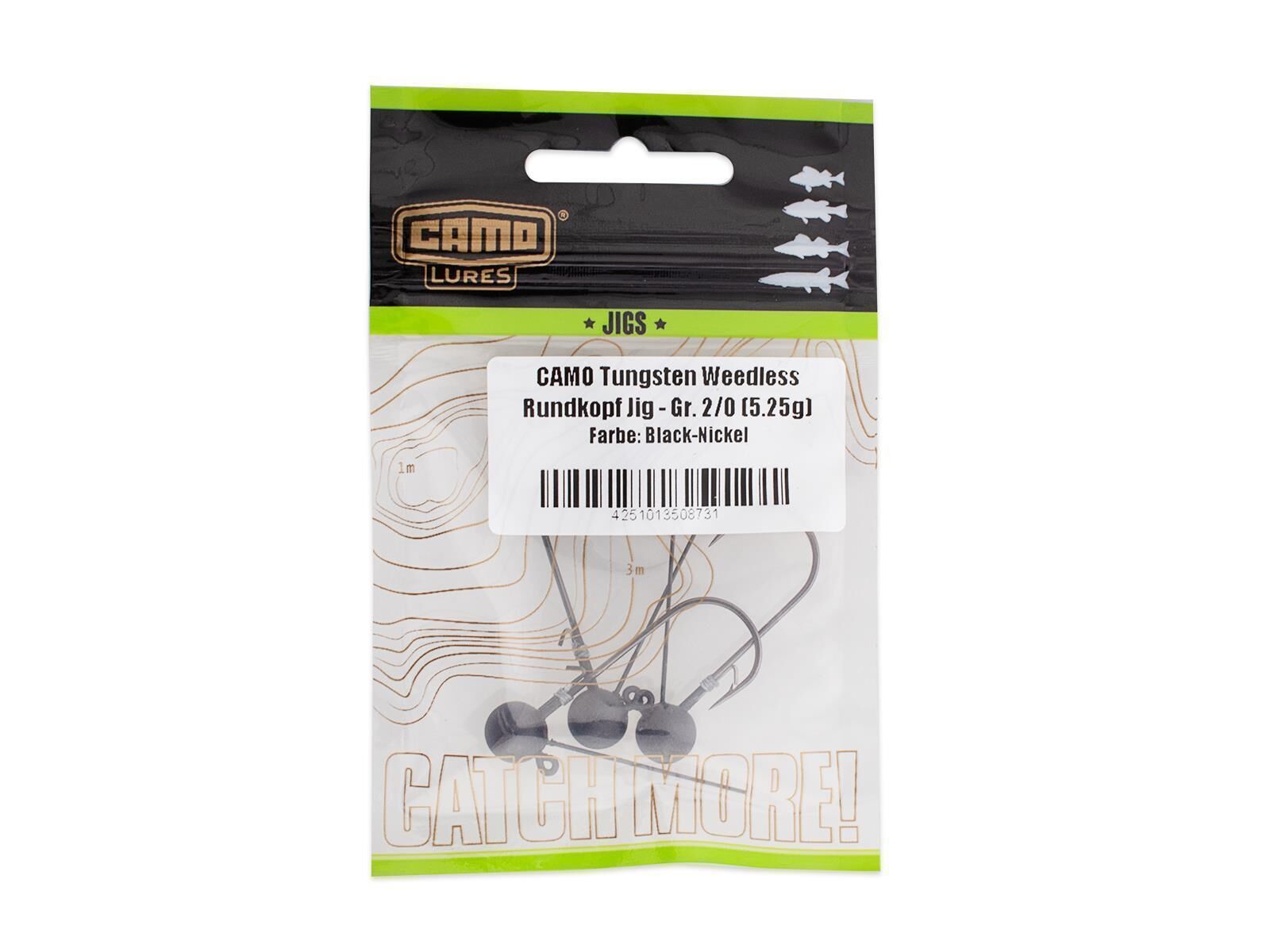 CAMO Tungsten Weedless Rundkopf Jig - Gr. 1 (3.5g)