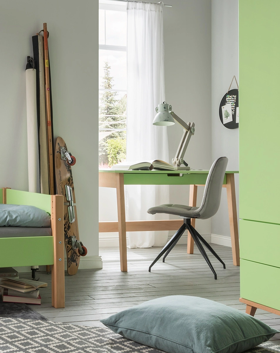 Schreibtisch INFANSCOLOR 120 x 60 cm (Farbe: grün/Buche)