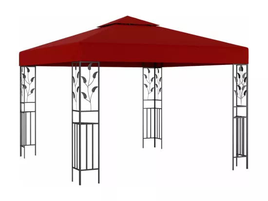 Belvédère 3x3 m Rouge bordeaux