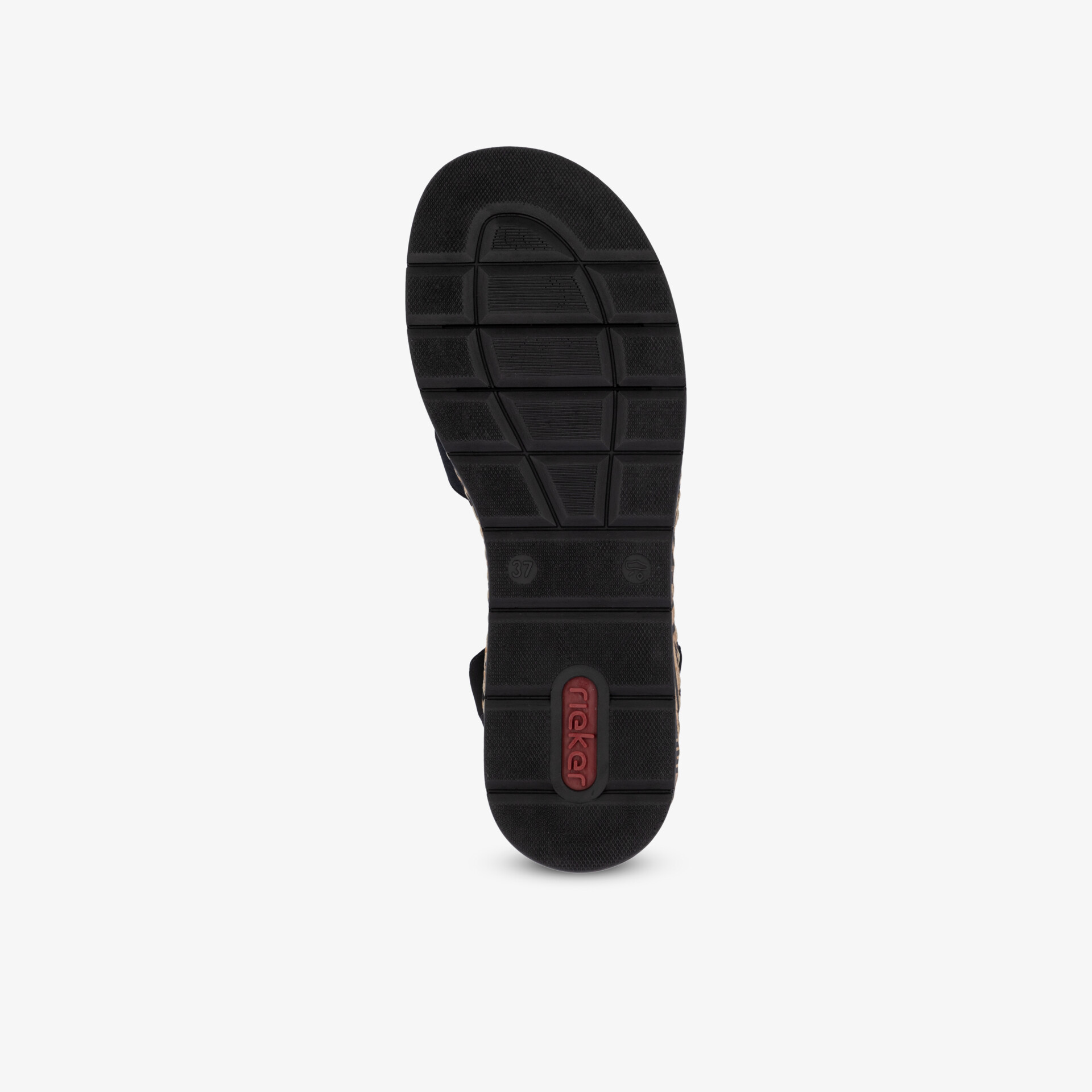 rieker Damen Plateausandalen schwarz