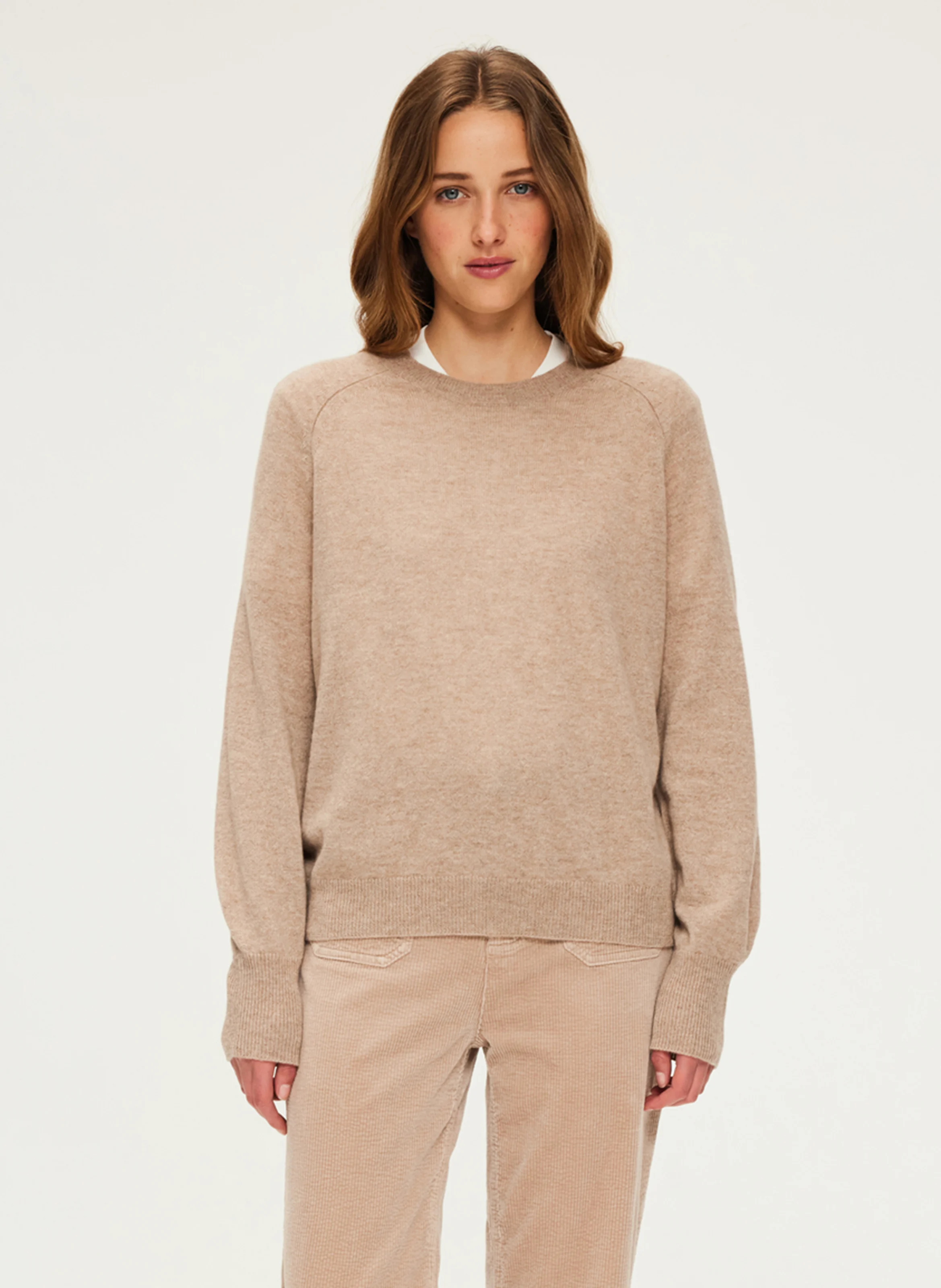 JULISSA - Pull droit en cachemire | Beige