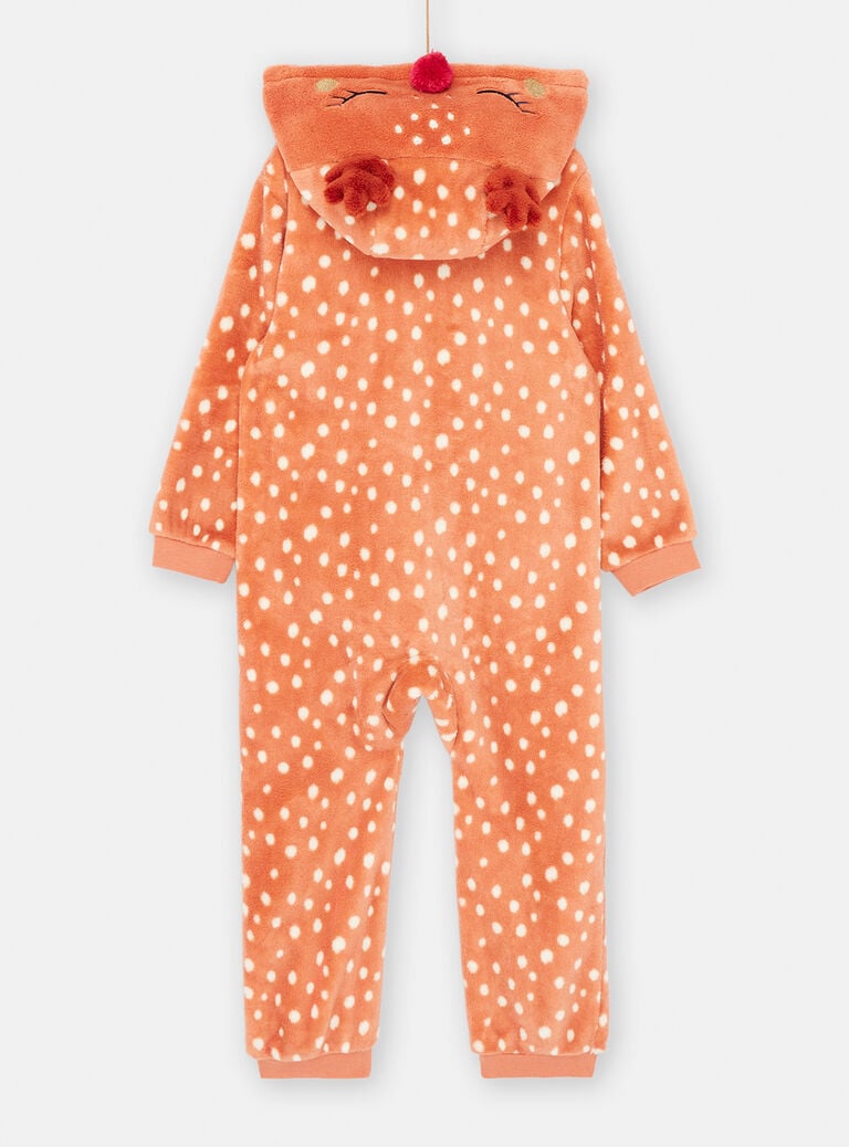Surpyjama orange à imprimé à pois