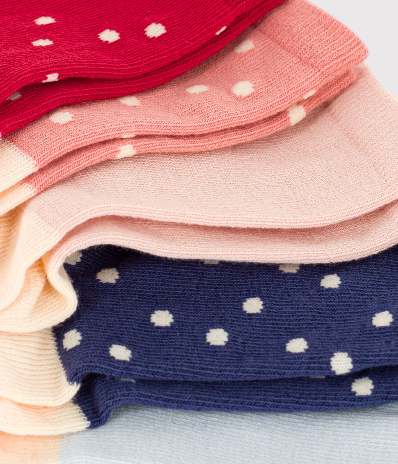 Lot de 5 paires de chaussettes pos en jersey de coton enfants