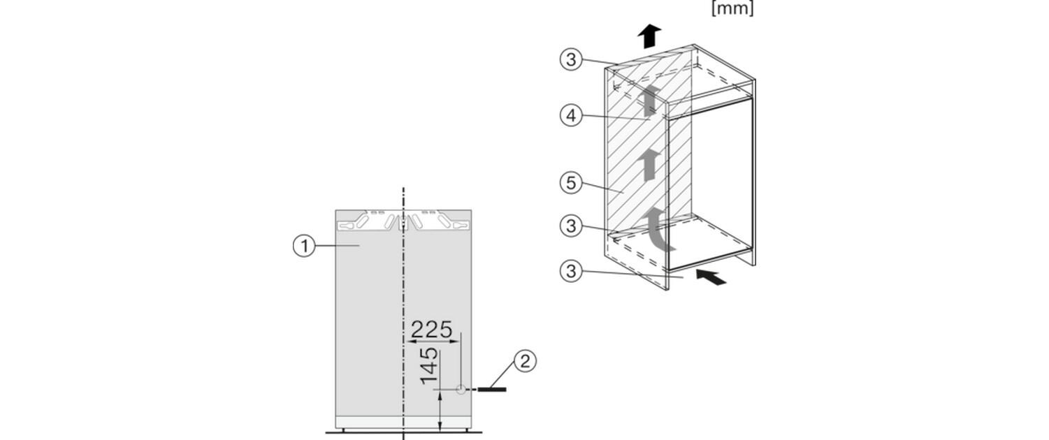 Einbaugefrierschrank FNS 7140 C Rechts<br>Einbau-Gefrierschrank