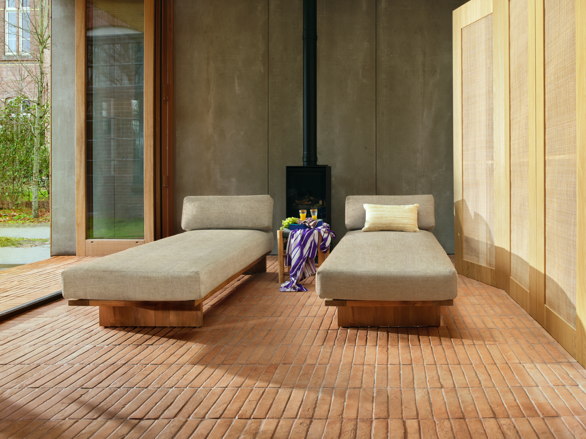 Daybed Outdoor Teak naturel