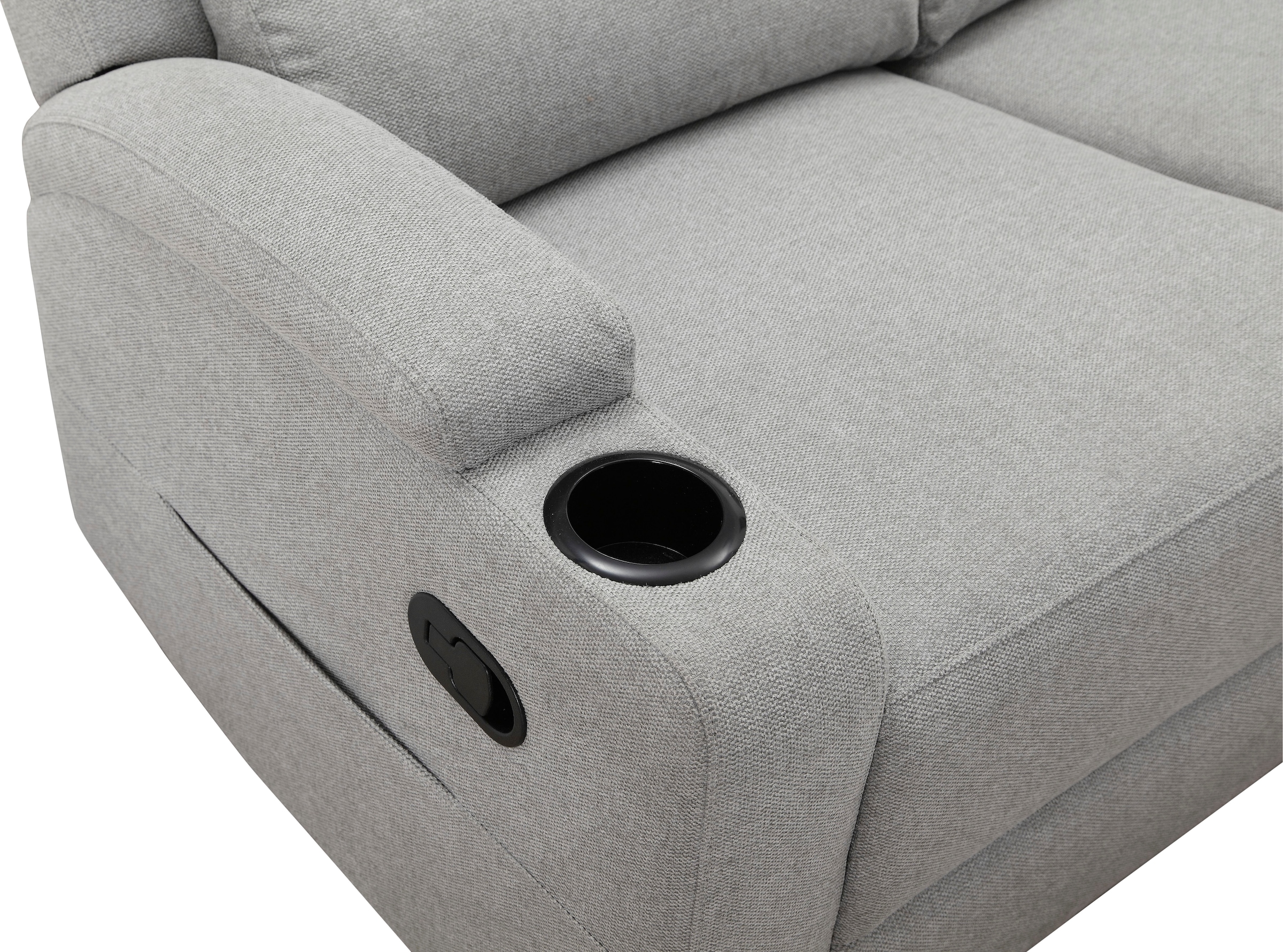 Home affaire Ecksofa »NAPORI Multimediasofa, 3er Kinosessel XXL, L-Form, 3 Bezugsstoffe« Kinosofa mit Relaxfunktion, Getränkehalter, Staufach und Staukasten