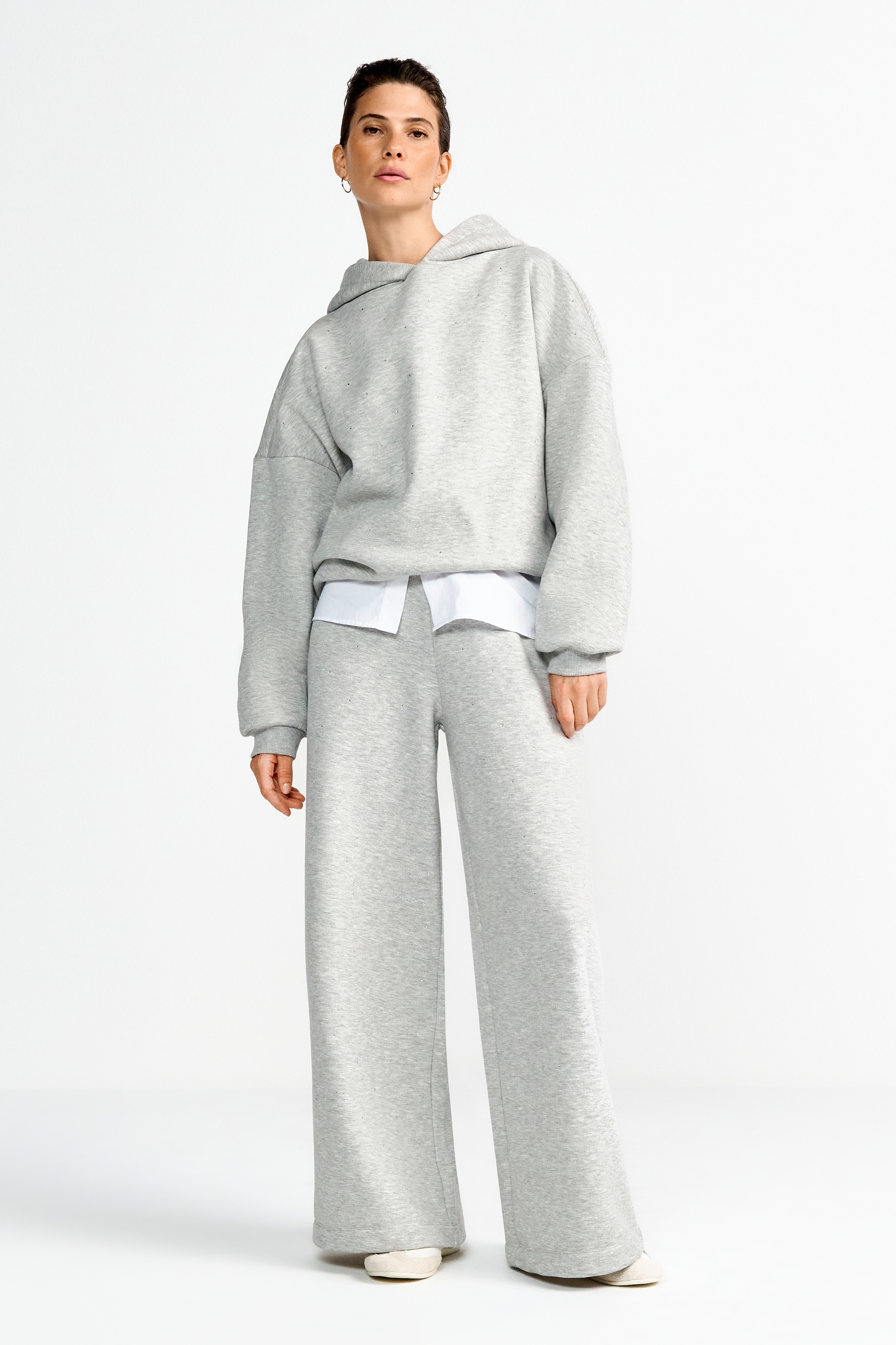 RICHROYAL Sweathose  mit Strasssteinen, wide leg, elastischer Bund