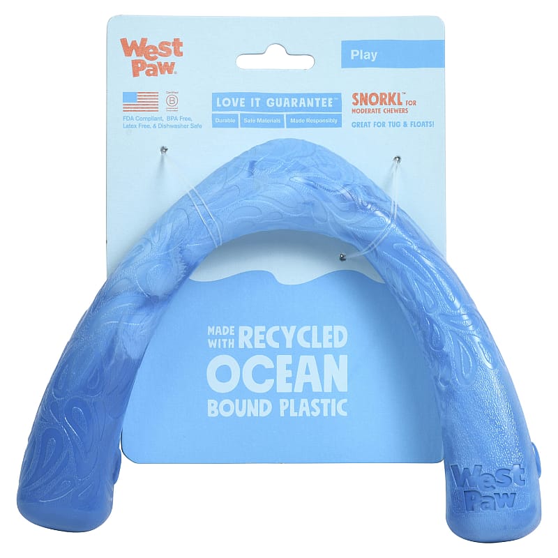 West Paw Seaflex Snorkl Speeltje Hond Surf Blauw | 12774.2