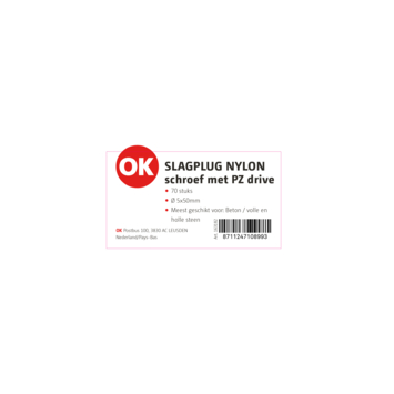 Ok slagplug 5x50mm/ 3,3x55mm 70ST