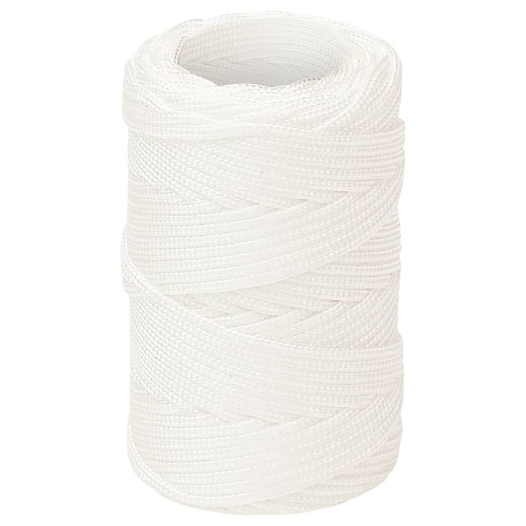vidaXL Zeiltouw, massief wit, 2 mm, 25 m, polypropyleen