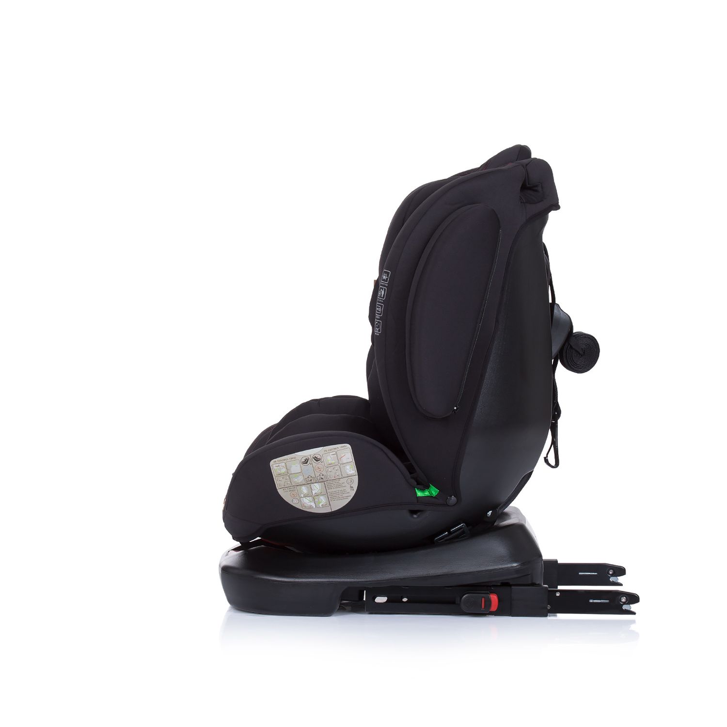 Chipolino Kindersitz 4KID i-Size (40 - 150 cm) Isofix, Kopfstütze verstellbar schwarz