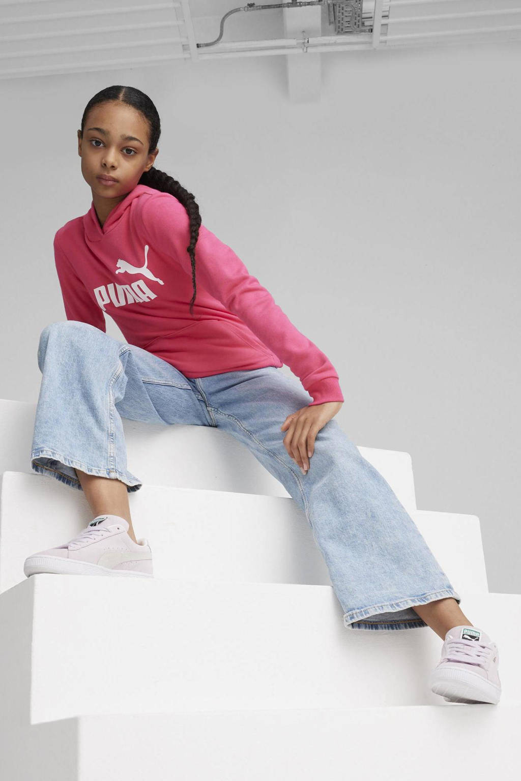 Puma hoodie roze